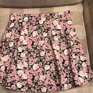 Charlotte Russe Floral Print Skirt